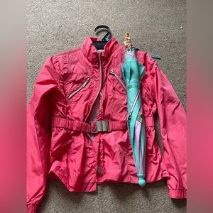 Girls Geox Coat and Disney Tinkerbell umbrella size 8 very good condition